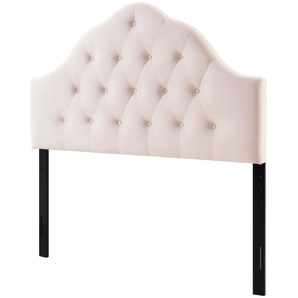 Pink Velvet Full Size Tufted Headboard B868
