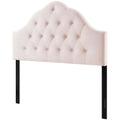 Pink Velvet Full Size Tufted Headboard B868