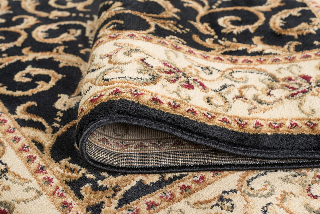 Black 8x10 Transitional Area Rug P143