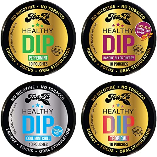 Peppermint Tropical Cool Mint Black Cherry Herbal Energy Pouch 4 Pack V755602