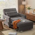 Grey 3 in 1 Convertible Sofa Bed Chair Z5536