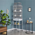 Large Rolling Metal Bird Cage with Stand J560