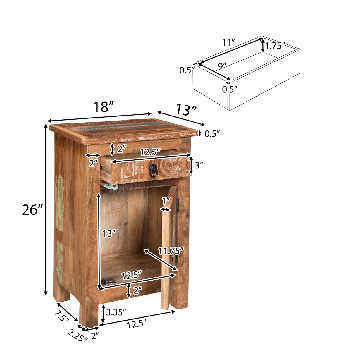 Handcrafted End Table T593