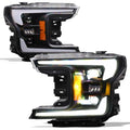 Compatible With 2018-2020 Ford F150 Black Full LED Projector Headlights P66226
