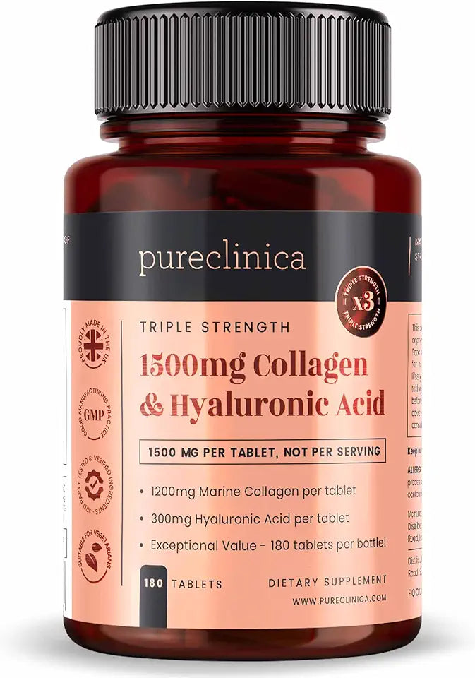 1500mg Collagen and Hyaluronic Acid 180 Tablets L625