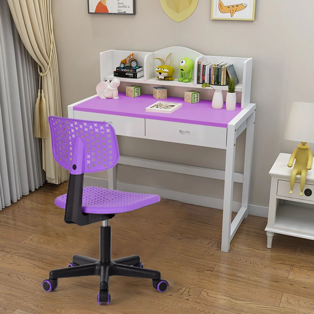 Purple Swivel Task Chair with Lumbar Support I29603