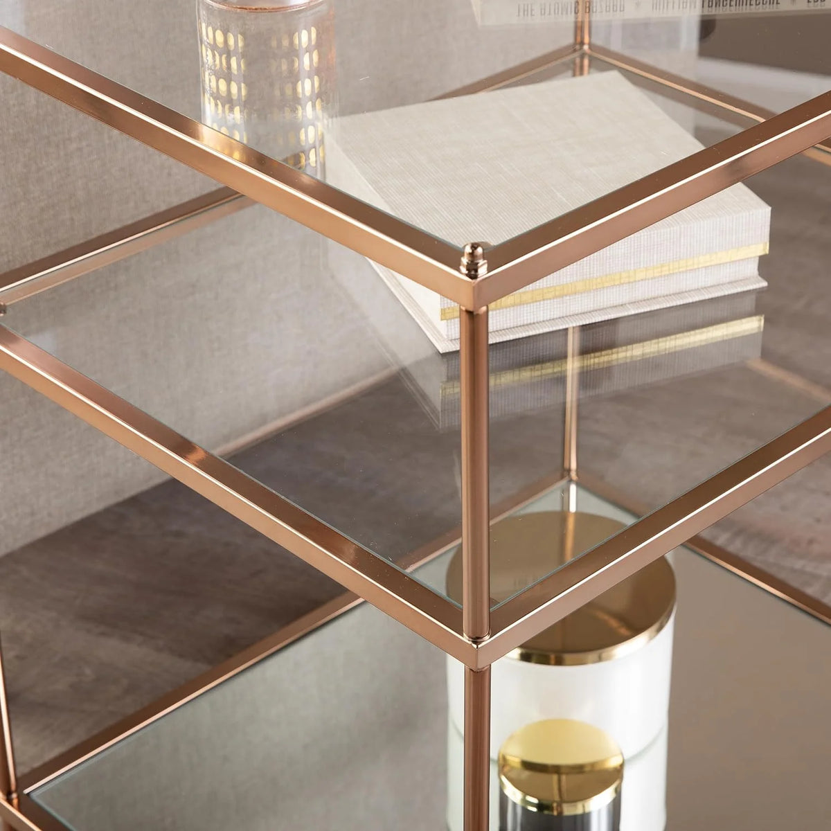 Mirrored 3-Tier Side Table Y5365