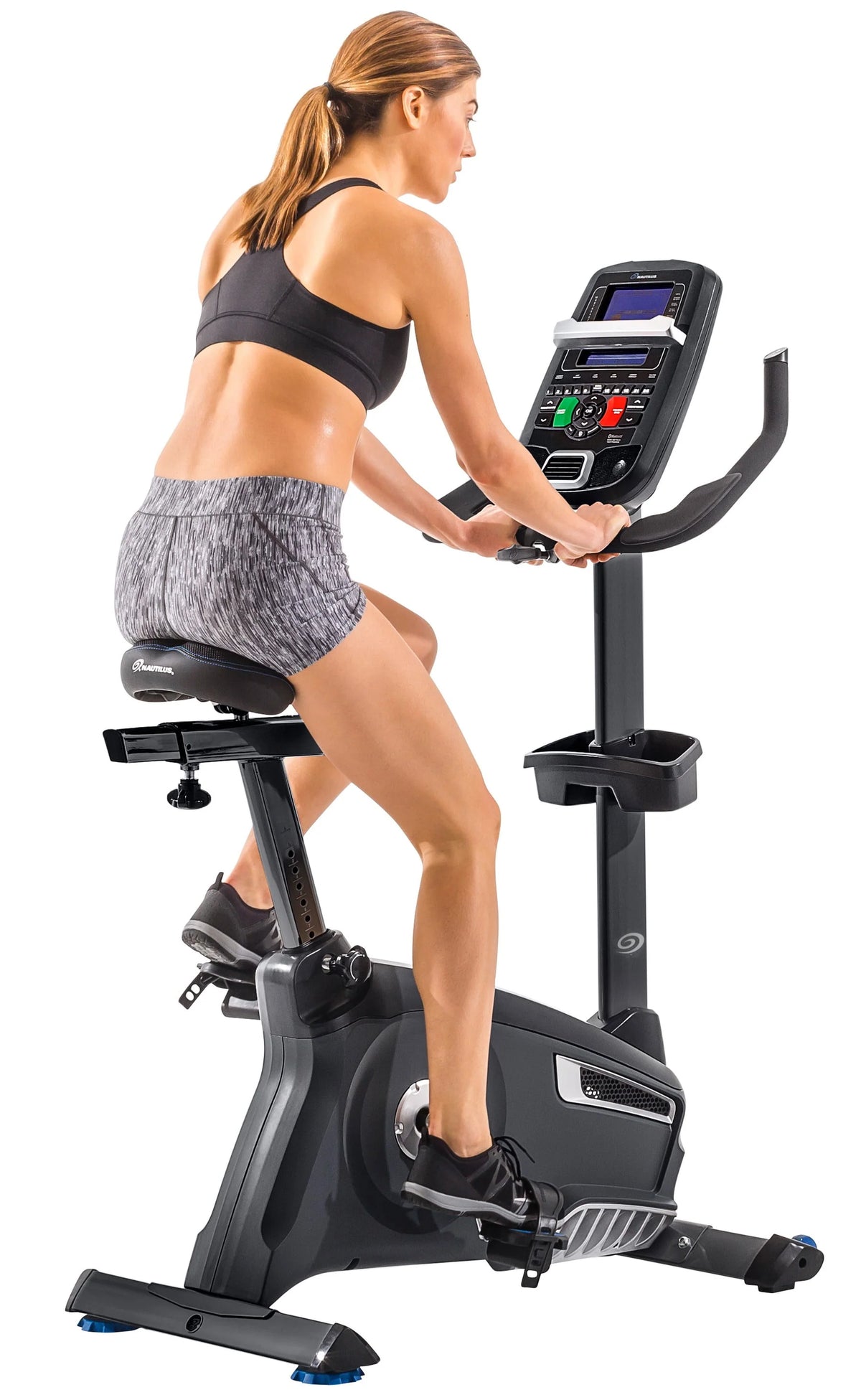 Upright Exercise Bike with Bluetooth Connectivity and 25 Levels of Resistance J69879