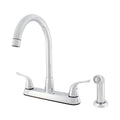 Hybrid Metal Deck Kitchen Sink Faucet with Side Spray M7778