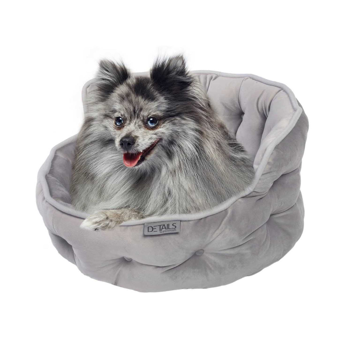 Mini Tufted Velvet Round Cuddler Pet Bed J415438