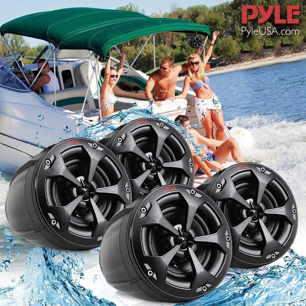 Waterproof 4 Channel Full Range Marine Speakers System R4134