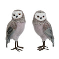 Gray Christmas Owl Set of 2 A1918