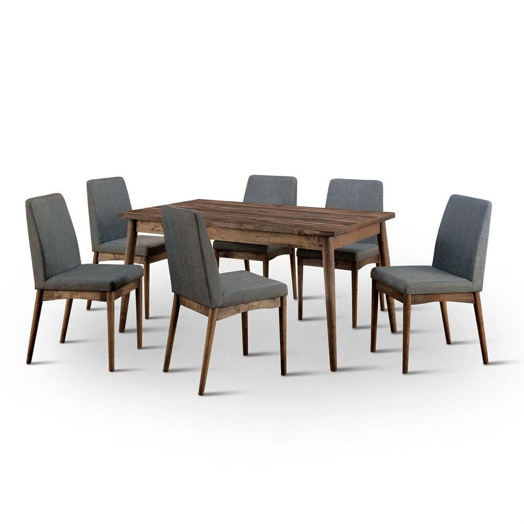 Solid Wood 7-Piece Dining Table Set X6503