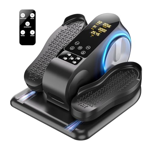 Under Desk Elliptical Machine Portable Seated Pedal Exerciser with Remote Control P155