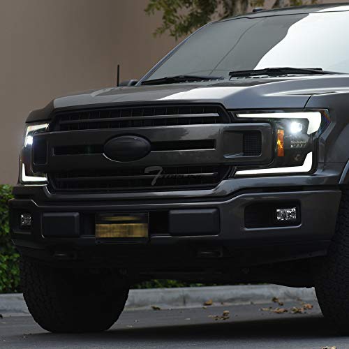 Compatible With 2018-2020 Ford F150 Black Full LED Projector Headlights P66226