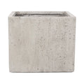 White Cast Stone Square Planter V472