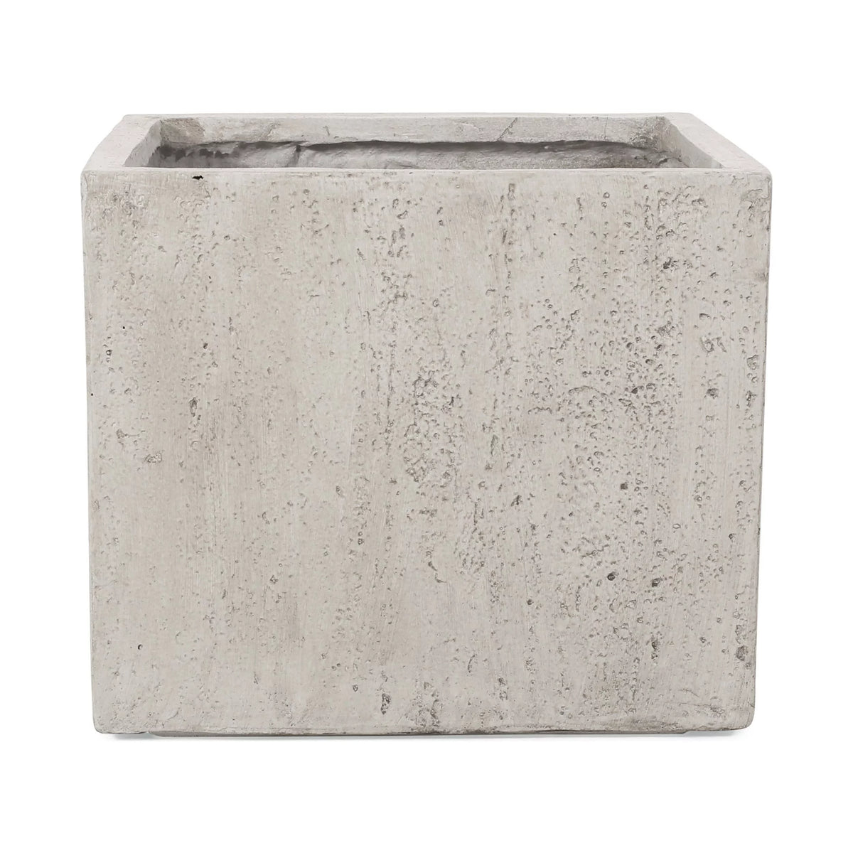 White Cast Stone Square Planter V472