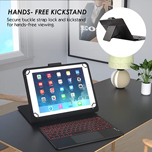 9" to 11" Tablet Keyboard Case with Touchpad Black K368