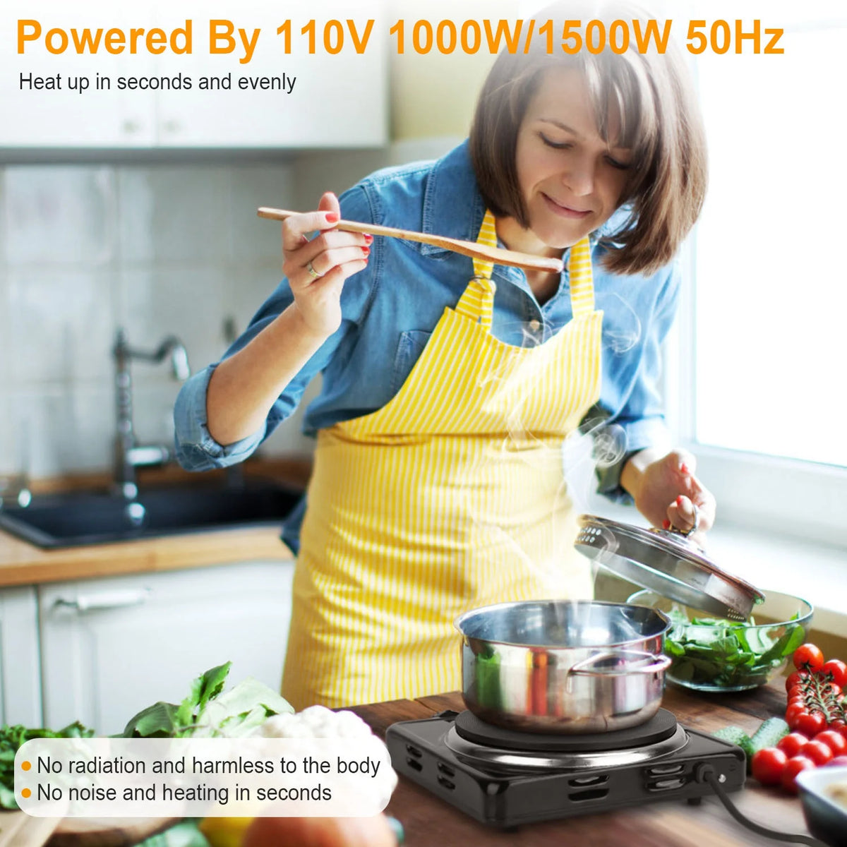1500W Electric Single Burner Hot Plate K562
