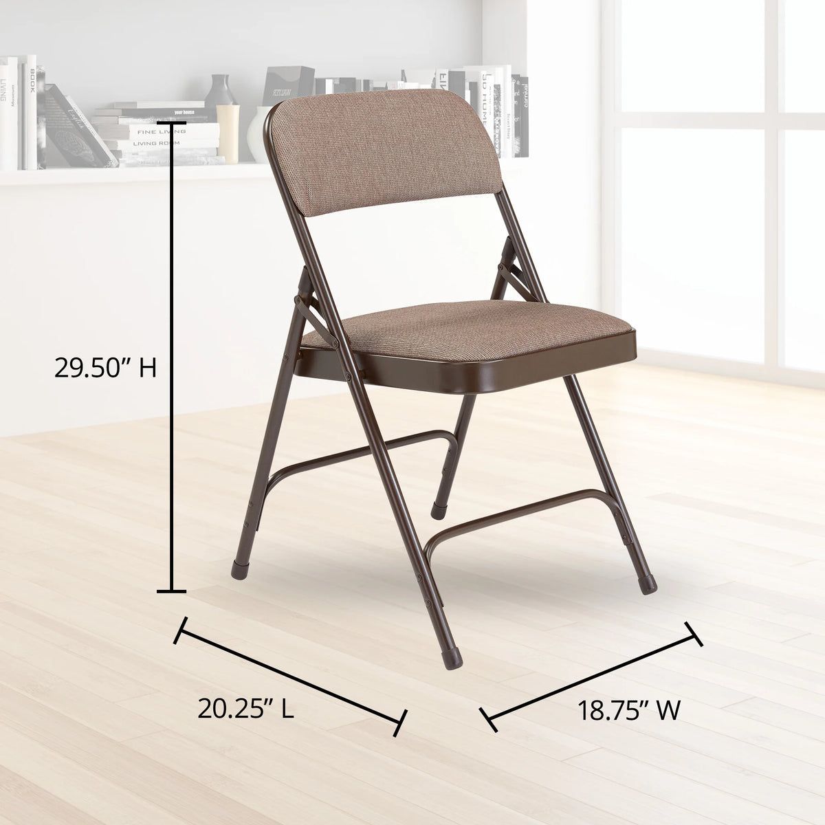 Fabric Upholstered Folding Chair J2572