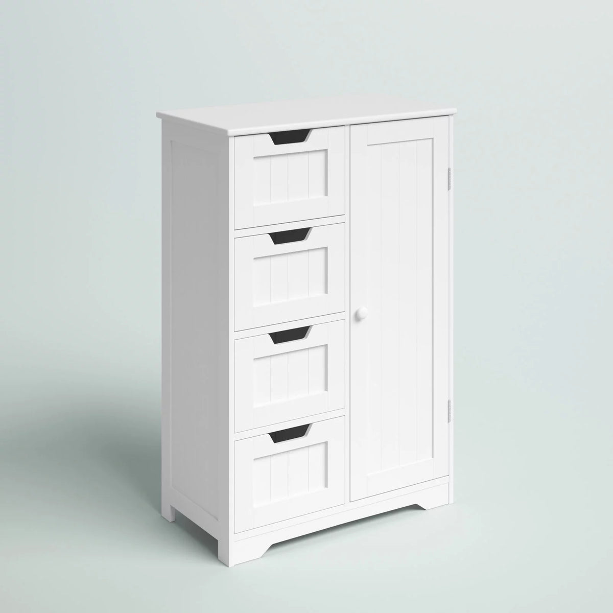4 Drawer Wooden Bathroom Cabinet with Adjustable Shelf X33635
