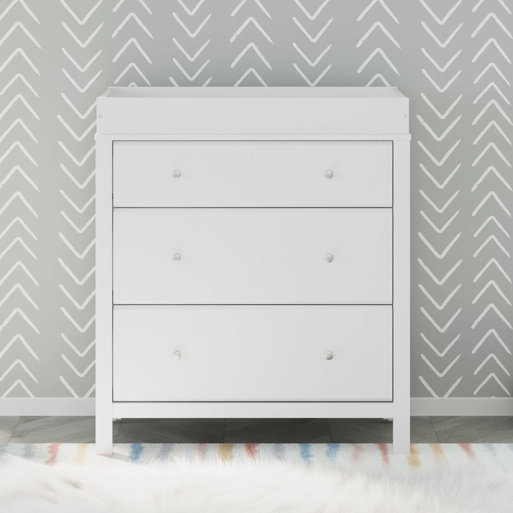 3 Drawer White Dresser F5361