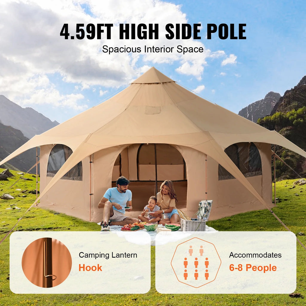 Canvas 4 Seasons Bell Tent with Stove Jack G648