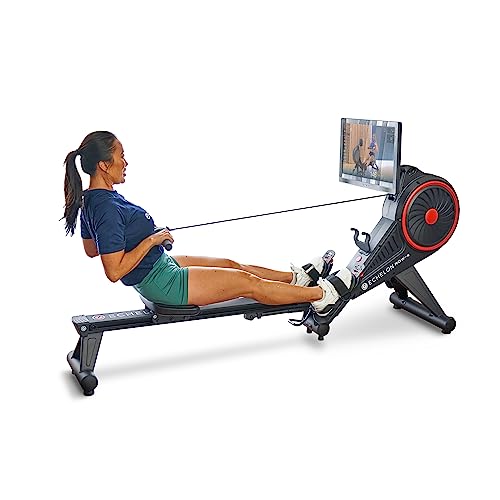 Foldable Rowing Machine with 22” Rotating HD Screen and Soundbar V8608