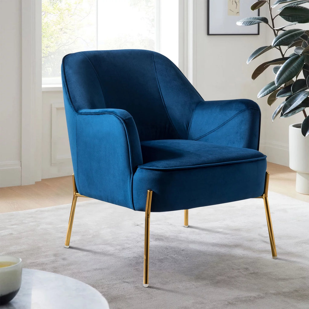 Pink Velvet Upholstered Accent Chair K78322