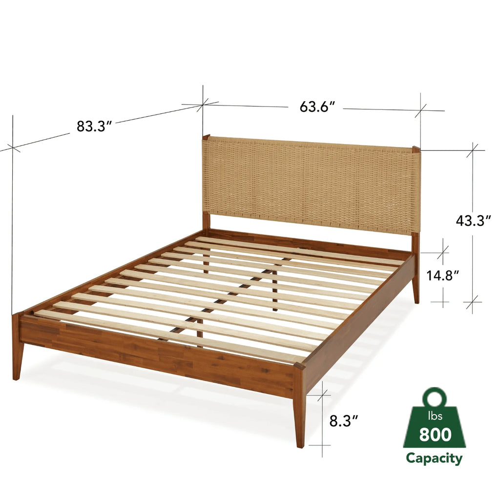 43" Queen Size Solid Wood Bed Frame V880539