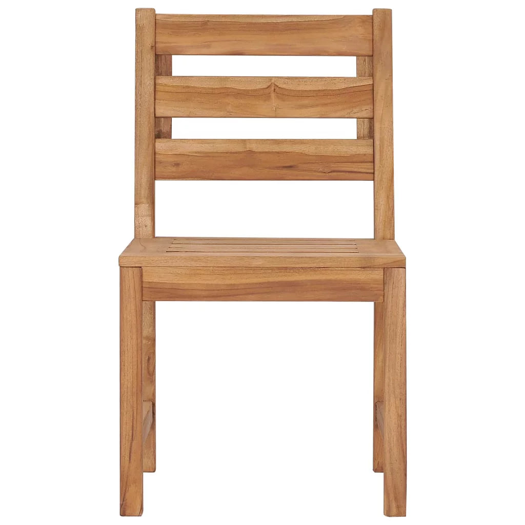 2 pcs Solid Teak Wood Patio Chairs O866