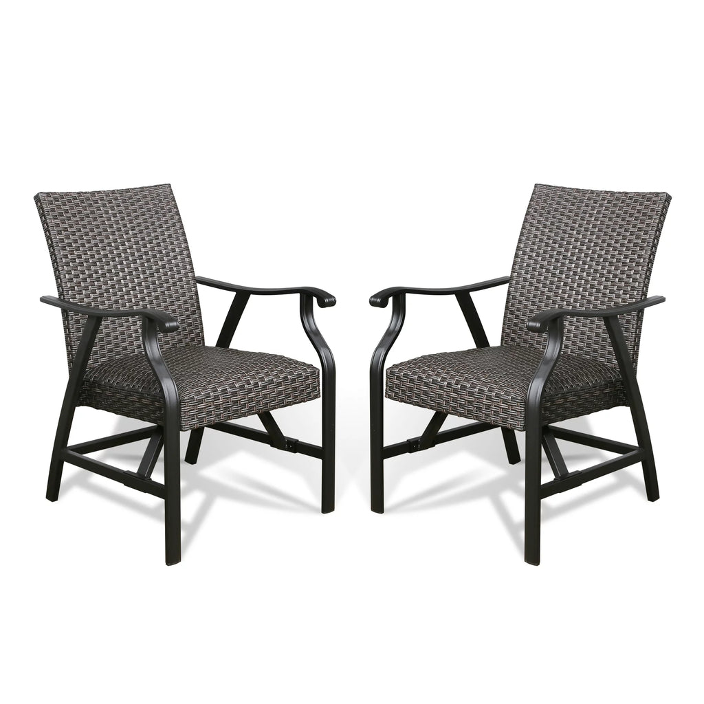 Rattan Patio Motion Rocking Chairs Set of 2 J3245