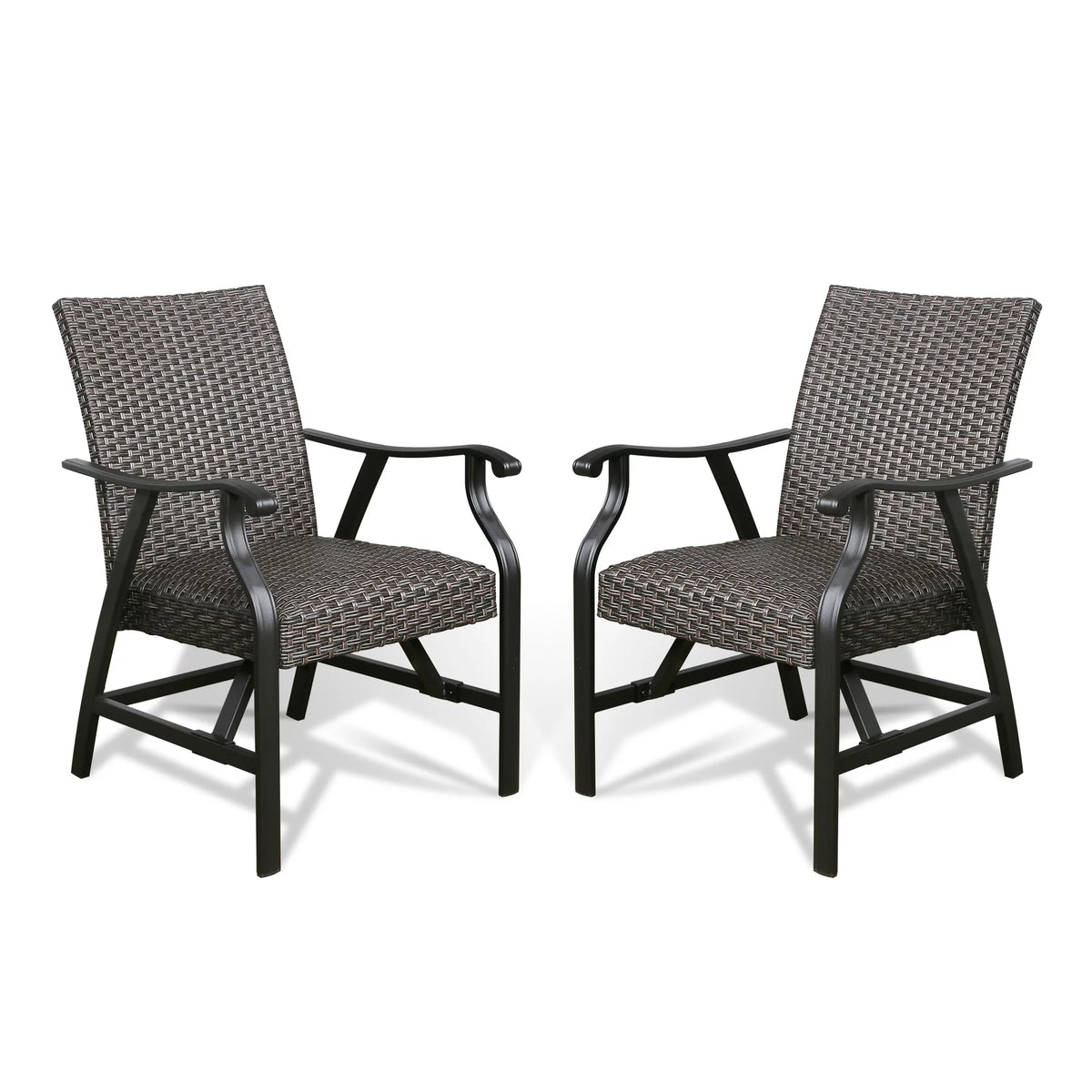 Rattan Patio Motion Rocking Chairs Set of 2 J3245