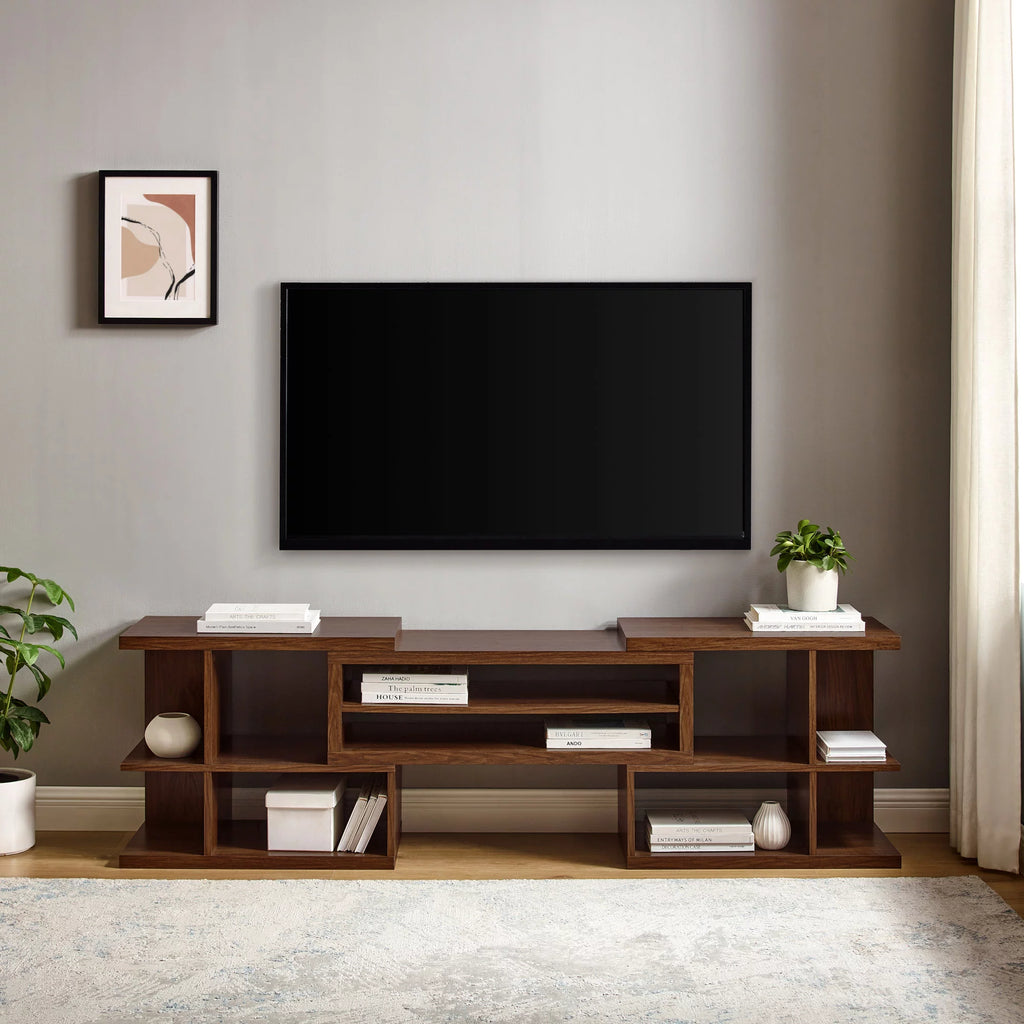 55” Extendable TV Stand, Dark Walnut N32826