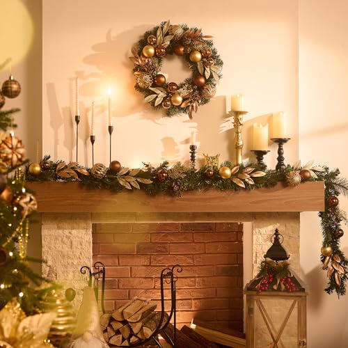 9 Ft Pre-Lit Christmas Garland with Lights W653