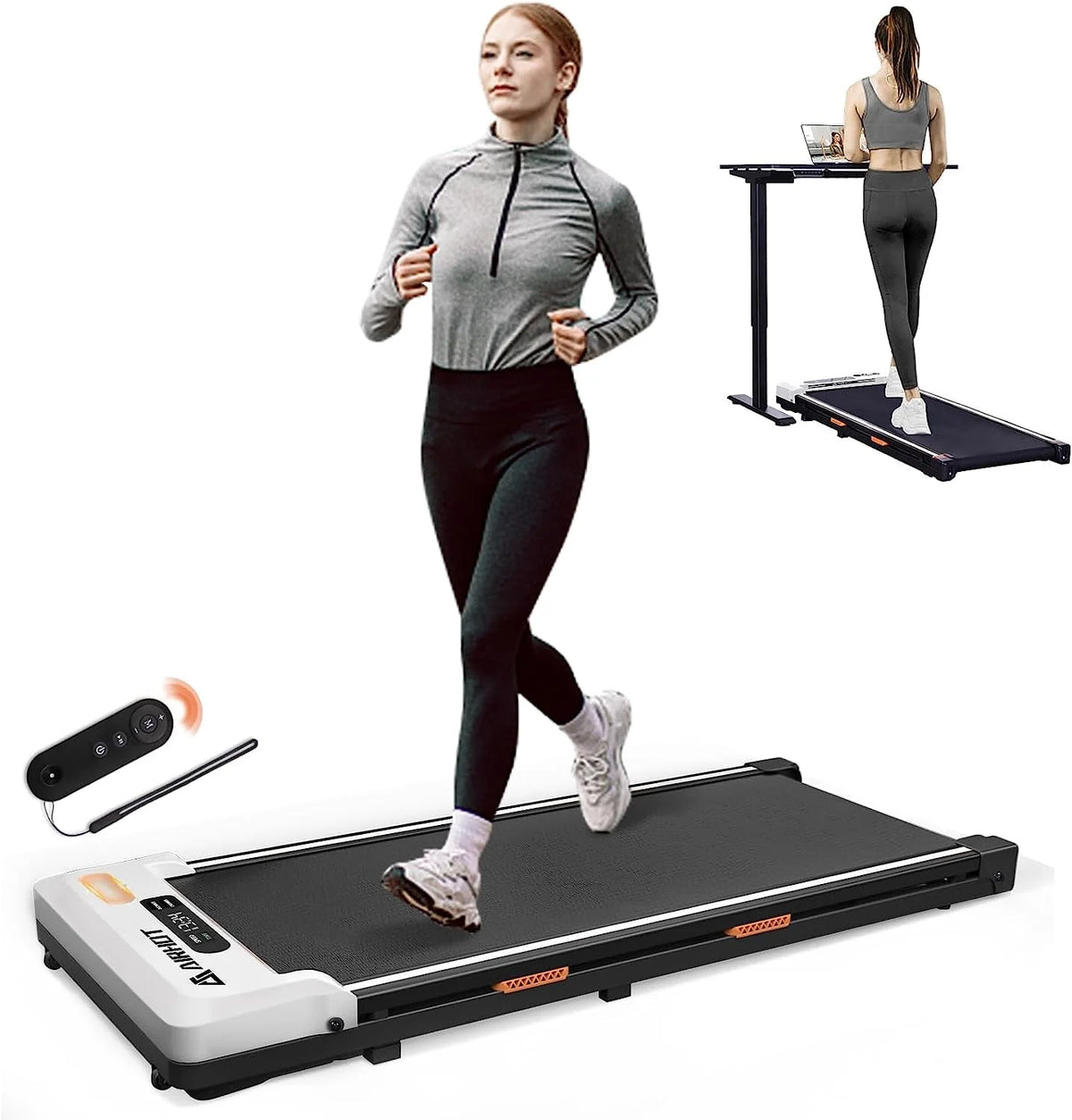Under Desk Treadmill 2 in 1 Black T594519