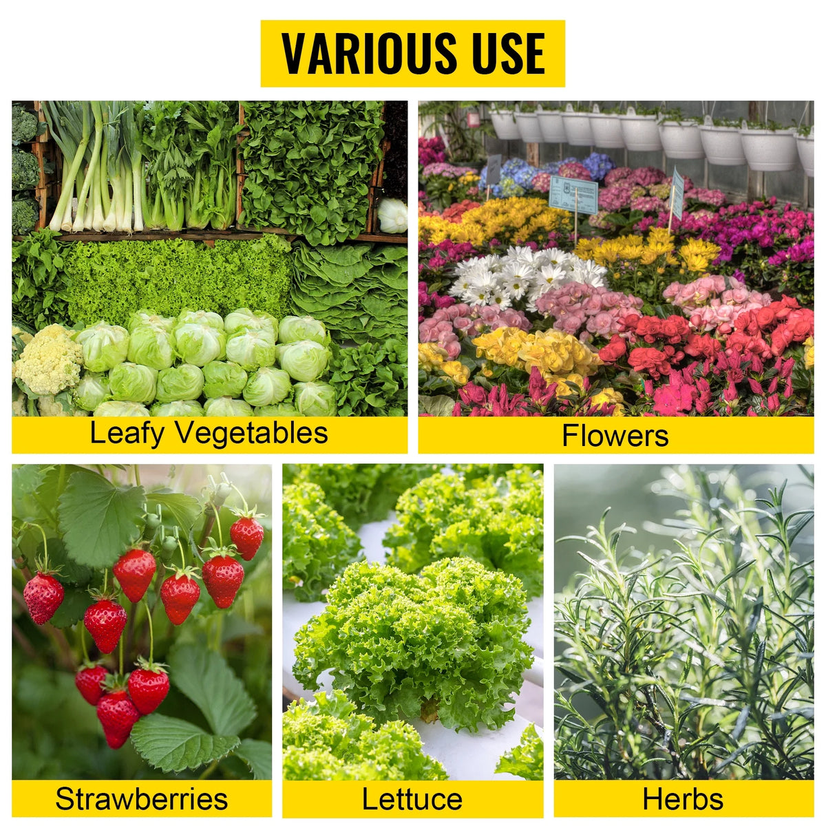72 Plant Sites 4 Layers 8 Pipes Hydroponic Grow Kit L445