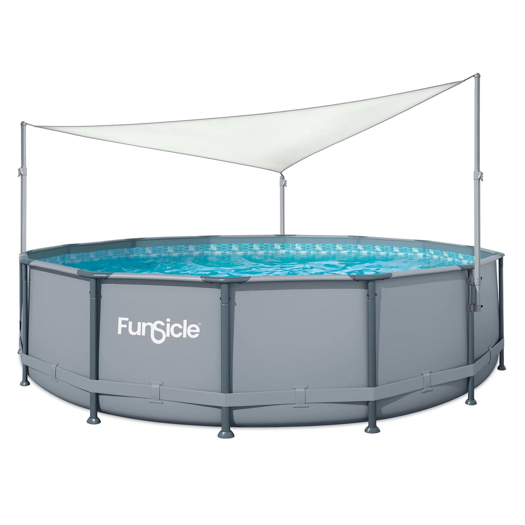White Triangular Swimming Pool Canopy Y7882