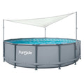 White Triangular Swimming Pool Canopy Y7882