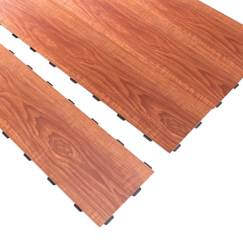 Interlocking Luxury Vinyl Flooring Tile 36 x 6 Inch 18-Pack S823