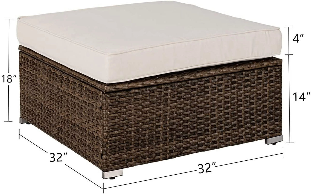 Brown Armless Wicker Chair B70743