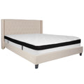King Size Tufted Upholstered Platform Bed with Memory Foam Mattress X5919