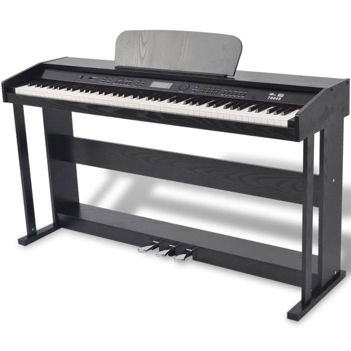 88-Key Digital Piano with Pedals Black Q39551