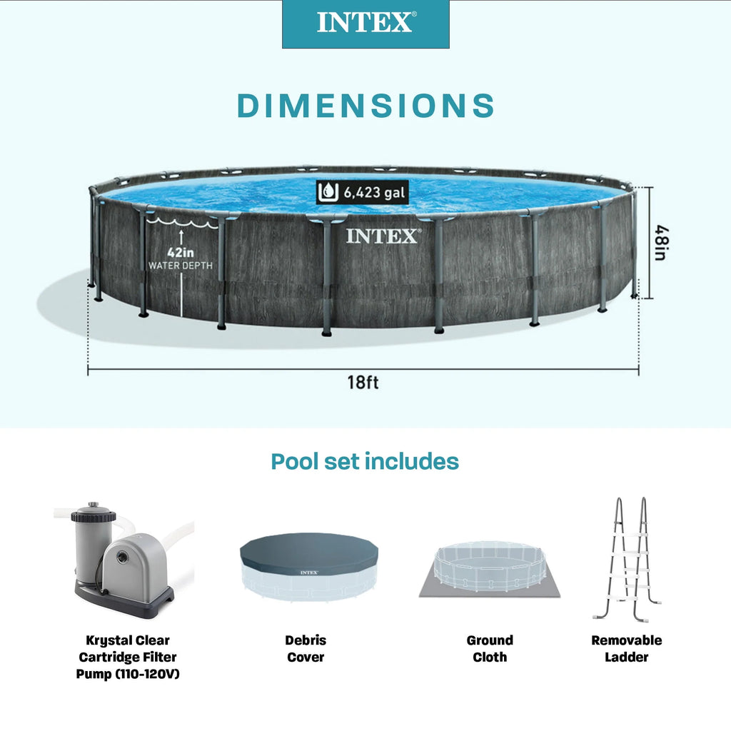 18' x 48 Above Ground Swimming Pool Set X841016