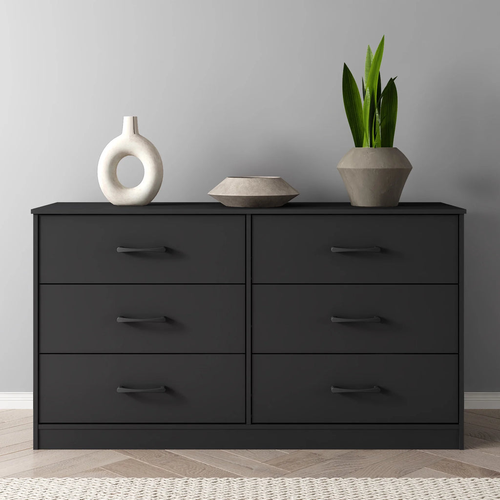 White 6 Drawer Dresser F404
