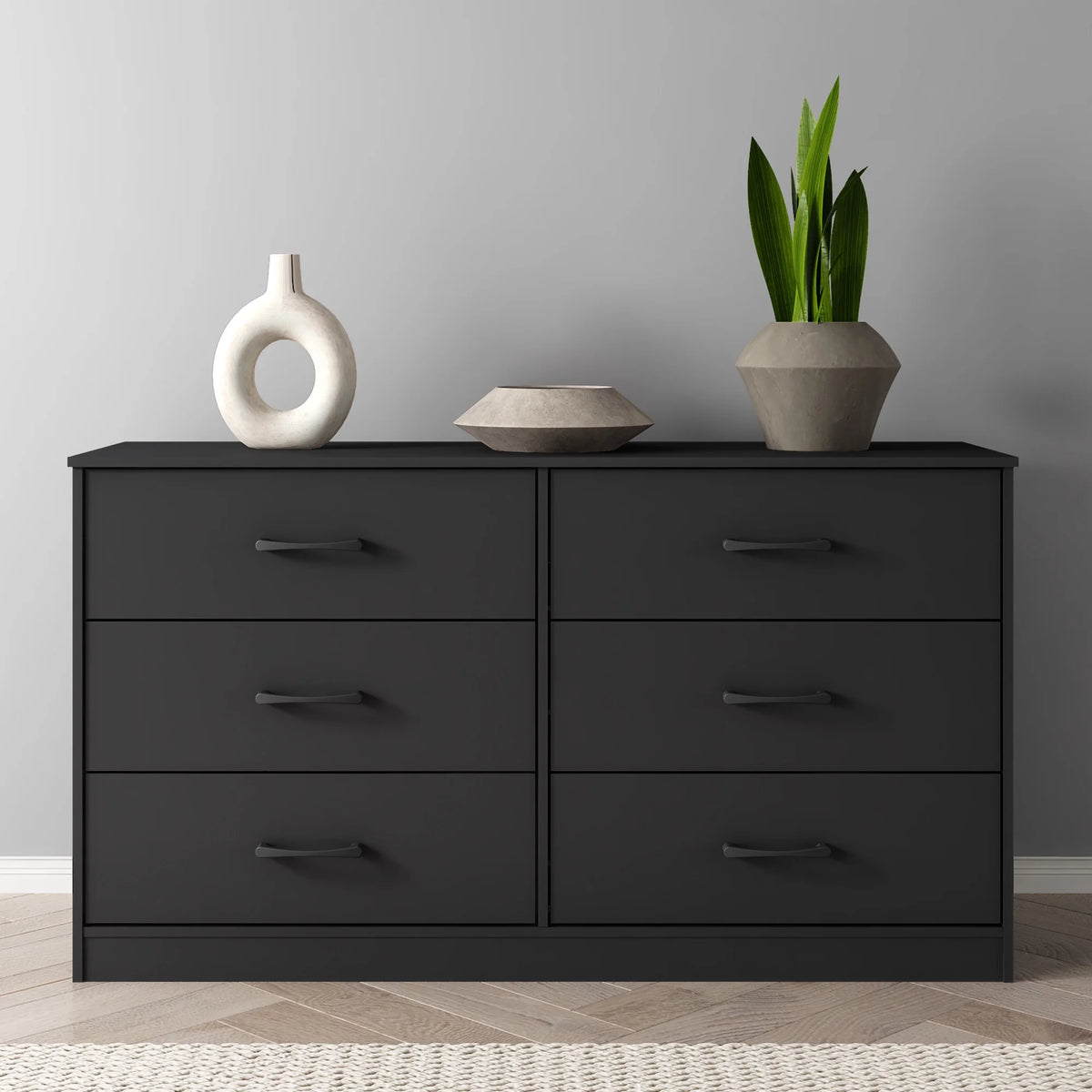 White 6 Drawer Dresser F404
