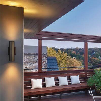 Black Integrated LED Outdoor Sconce P575216