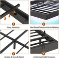 King Size LED Metal Platform Bed Frame T525165