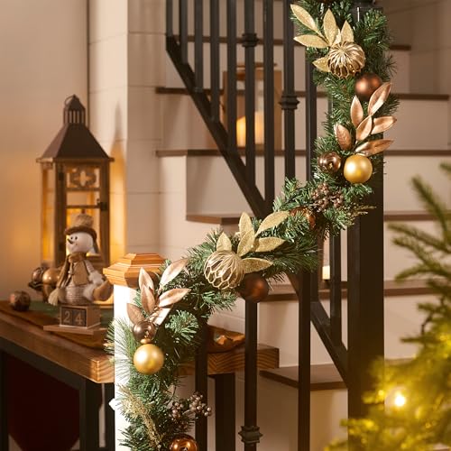 9 Ft Pre-Lit Christmas Garland with Lights W653