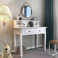 White 32 Inch Writing Desk with Storage Drawers P37343